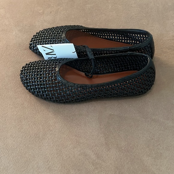 Zara Black Woven Women's Shoes - Picture 7 of 14